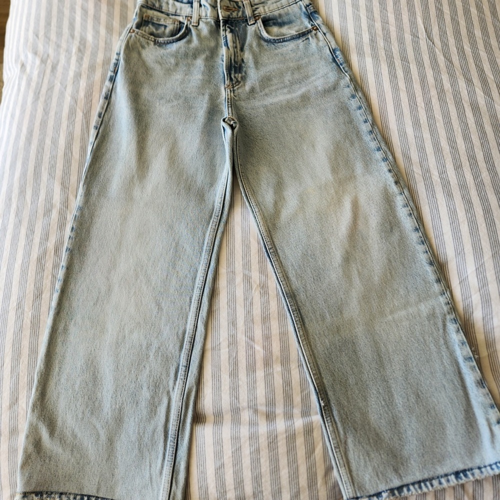 Zara Striped Blue Denim